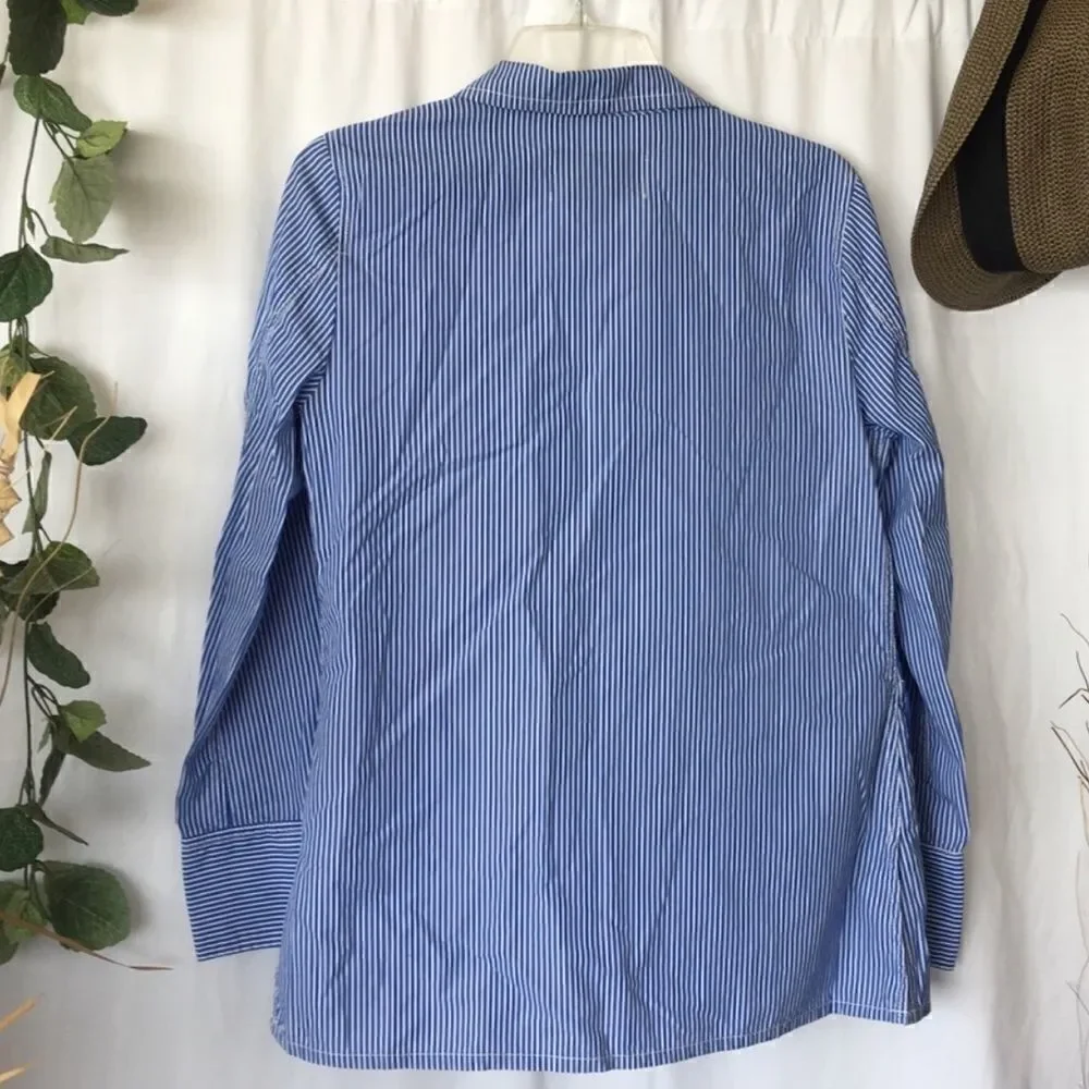 J. Crew Blue White Striped Classic Blazer Size 6